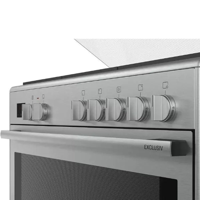 BOSCH 90cm Gas Hob Electric Oven | Cast Iron | Full Safety | Extra Large Capacity | Rotary Spit | HSB738357M