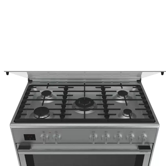 BOSCH 90cm Gas Hob Electric Oven | Cast Iron | Full Safety | Extra Large Capacity | Rotary Spit | HSB738357M
