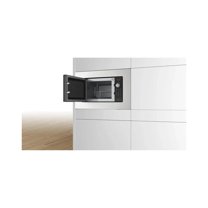 Bosch Series 2 | Built-In Microwave Oven | 25L | 59 x 38 cm | Quick Start | LED Display | AutoPilot 8 | Favorite Button | Stainless Steel | BEL653MS3M | 1 Year Warranty