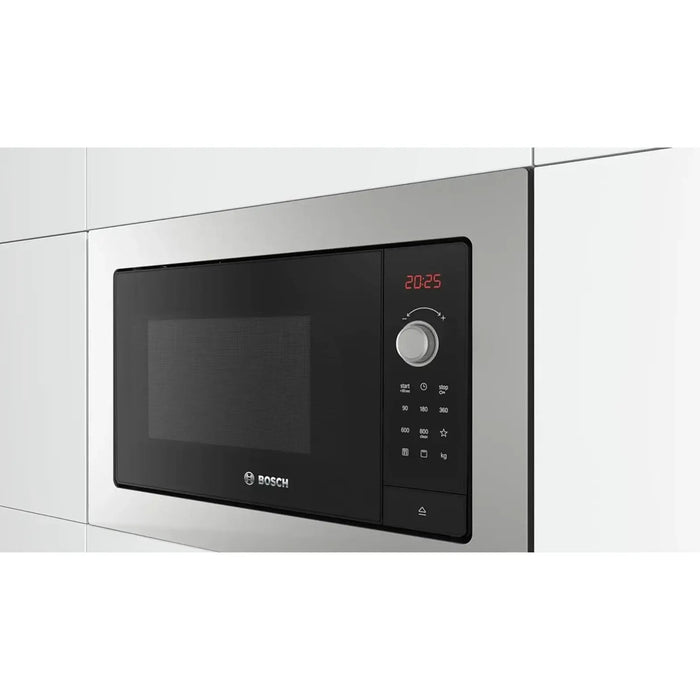 Bosch Series 2 | Built-In Microwave Oven | 25L | 59 x 38 cm | Quick Start | LED Display | AutoPilot 8 | Favorite Button | Stainless Steel | BEL653MS3M | 1 Year Warranty