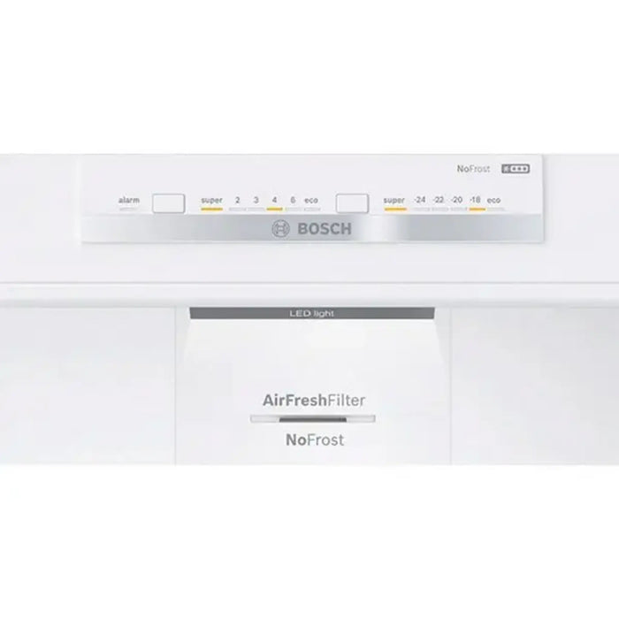 Bosch Series 4 Free-Standing Refrigerator with Freezer at bottom 186 x 75 cm Stainless steel with anti-fingerprint| VitaFresh| SuperCooling/Freezing| KGN76VI31M