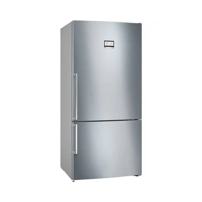 Bosch Series 6 free-standing fridge-freezer with freezer at bottom 186 x 86 cm Stainless steel with anti-fingerprint| KGN86AI31M