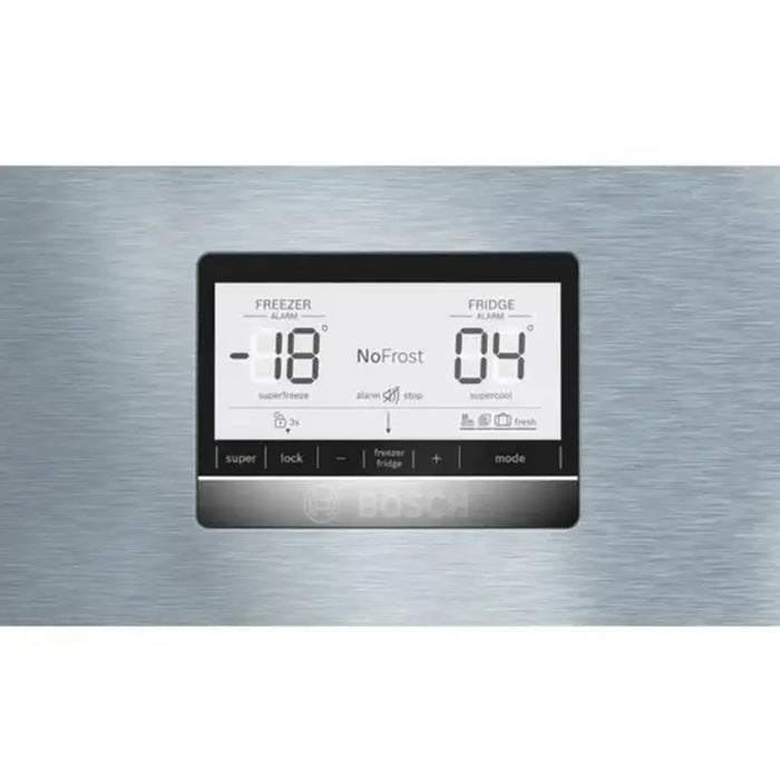 Bosch Series 6 free-standing fridge-freezer with freezer at bottom 186 x 86 cm Stainless steel with anti-fingerprint| KGN86AI31M