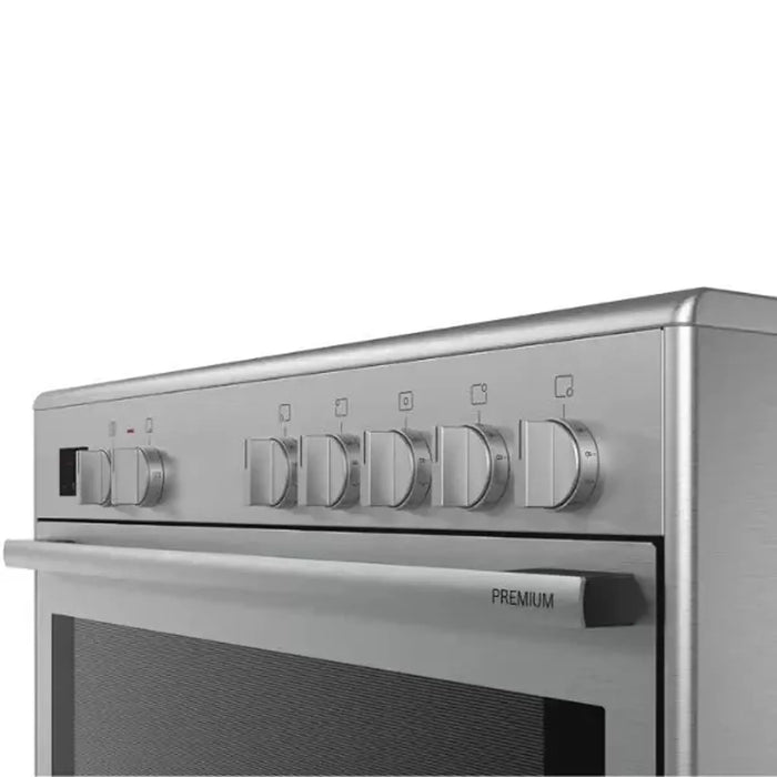 BOSCH FS Ceramic Cooker 90 cm Full electric Stainless Steel Electric Oven 8 heating modes Electronic display Flap door 5 High Speed cooking zones