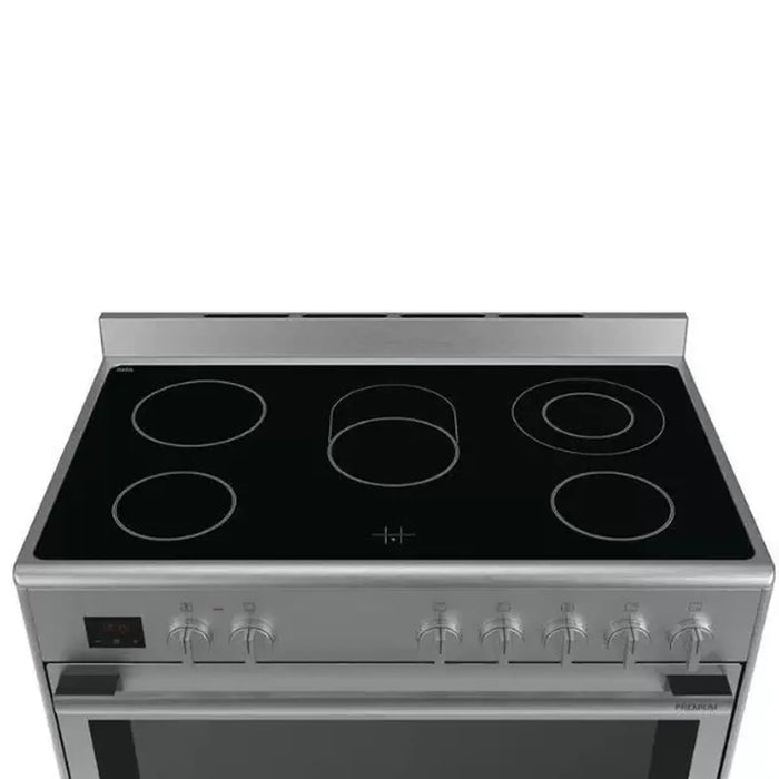 BOSCH FS Ceramic Cooker 90 cm Full electric Stainless Steel Electric Oven 8 heating modes Electronic display Flap door 5 High Speed cooking zones