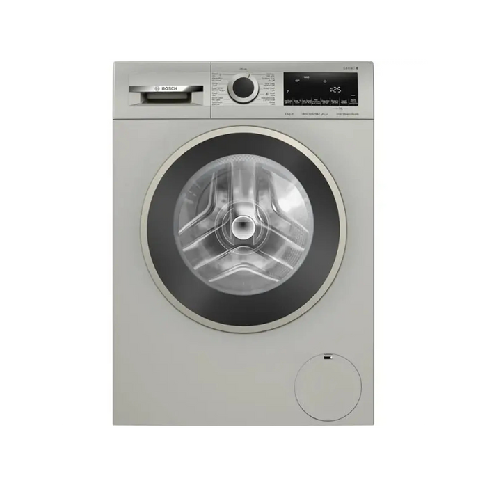 Bosch Series 4| Free-Standing Washing Machine| FrontLoader| 9 kg, LED-display| Touch control buttons| Color Silver | WGA1440XGC| 1 Year Manufacturer Warranty