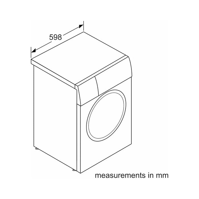 Bosch Series 8 Free-Standing Washing Machine | Frontloader Fullsize | 9 kg | 1400 rpm | Home Connect | TouchControl | Programmable | Silver Inox | WGB244AXGC