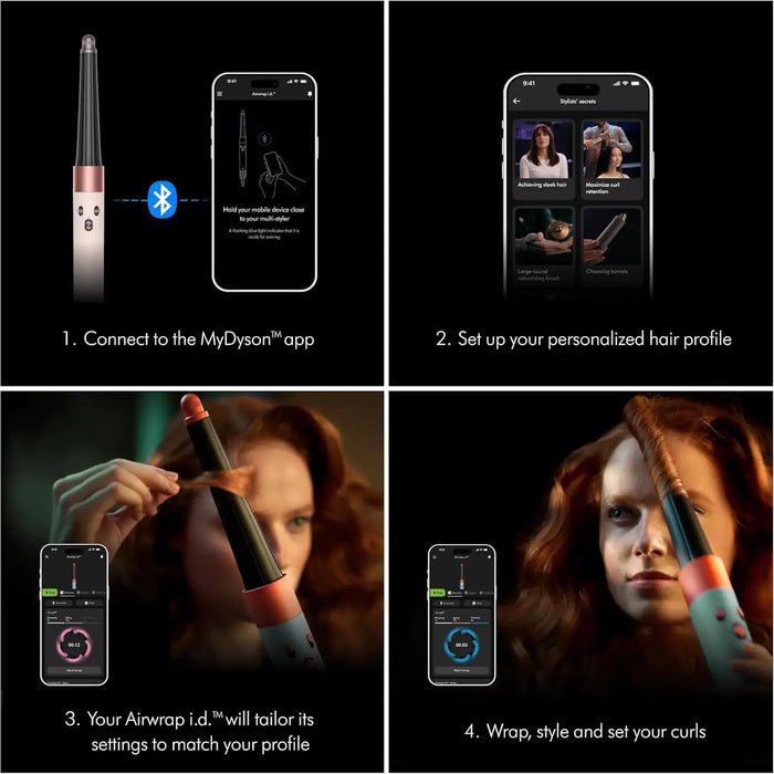 Dyson Airwrap i.d. Multi-Styler And Dryer Curly+Coily Amber Silk | 1300W Digital Motor | Intelligent Heat Control | Bluetooth App Connectivity | 6-in-1 Styling | HS08