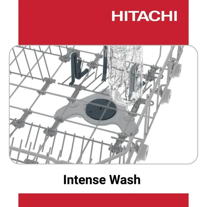 Hitachi Dishwasher | 14 Place Settings | 6 Programs | Auto, Intensive, Eco | Silent Dishwasher | Overflow Safety | Inox | HDF-F146VS