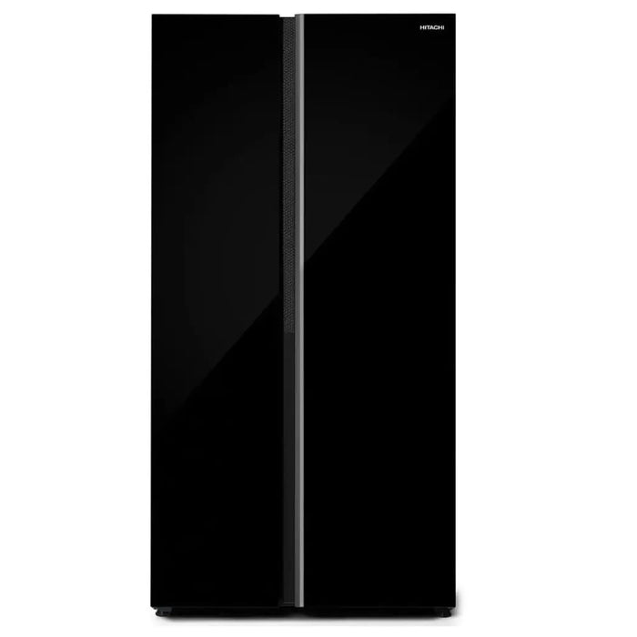 Hitachi Skyline Side-by-Side Refrigerator 656L | Inverter Compressor | Dual Surround Cooling | Selectable Zone Soft Freeze (-2¡C) | Triple Power Filter | Quick Cool & Freeze | Glass Black | HRSN9713ESGBKAE