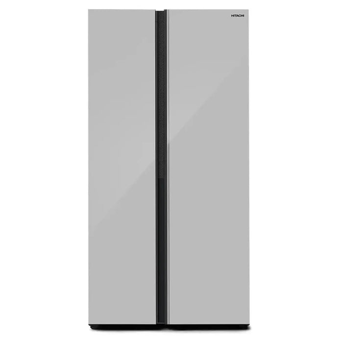 Hitachi Skyline Side-by-Side Refrigerator 656L | Inverter Compressor | Dual Surround Cooling | Selectable Zone Soft Freeze (-2¡C) | Triple Power Filter | Quick Cool & Freeze | Glass Silver | HRSN9713ESGSAE