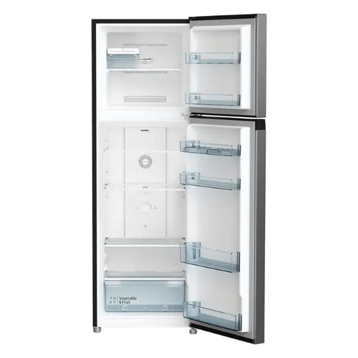 Hitachi 380L Gross 260L Net Capacity Top Mount Refrigerator | No Frost Fridge Freezer | High Power Inverter Compressor (10 Year Warranty) | Door Alarm & LED Light | Twist Ice Tray | Stainless Steel |HRTN5275MFXAE