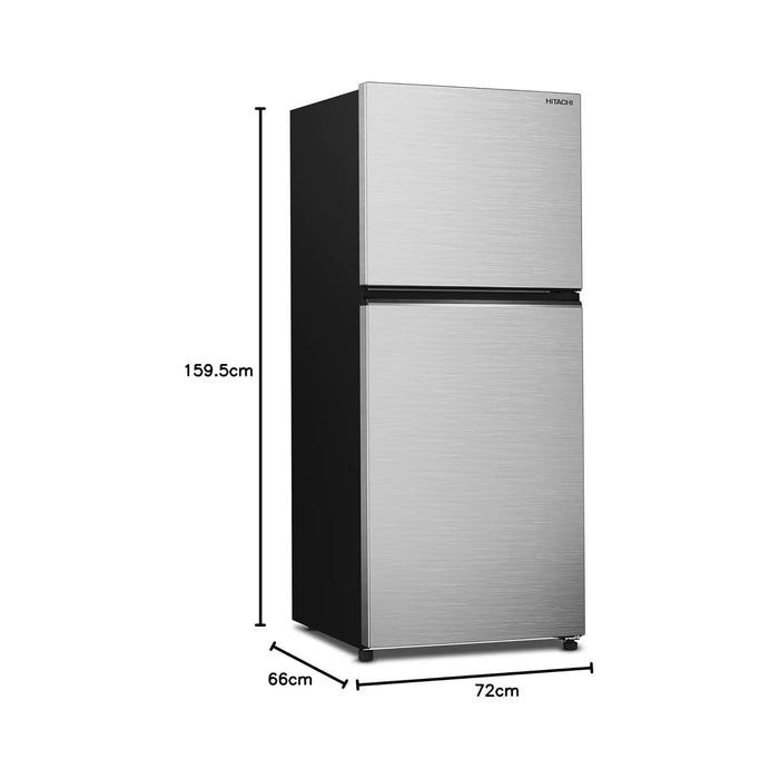 Hitachi Top Freezer Refrigerator | 500L Gross 344L Net | Dual Sense Surround Cooling | Inverter Compressor | No Frost | Elegant Inox | HRTN6379SXAE