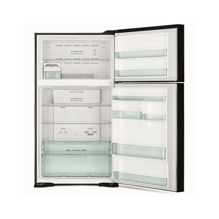 Hitachi | 715L Gross 510L Net Capacity Top Mount Refrigerator | No Frost Fridge Freezer | Dual Fan Cooling | 10 Year Inverter Compressor Warranty | Touch Screen Control | Twist Ice Tray | Premium Silver |RV715PUK7KPSV|