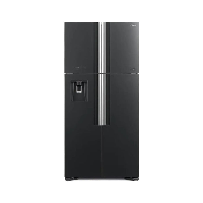 Hitachi French Door Refrigerator | 760L Gross 540L Net Capacity | Inverter Compressor | Dual Fan Cooling | No Frost | Glass Grey | RW760PUK74GGR