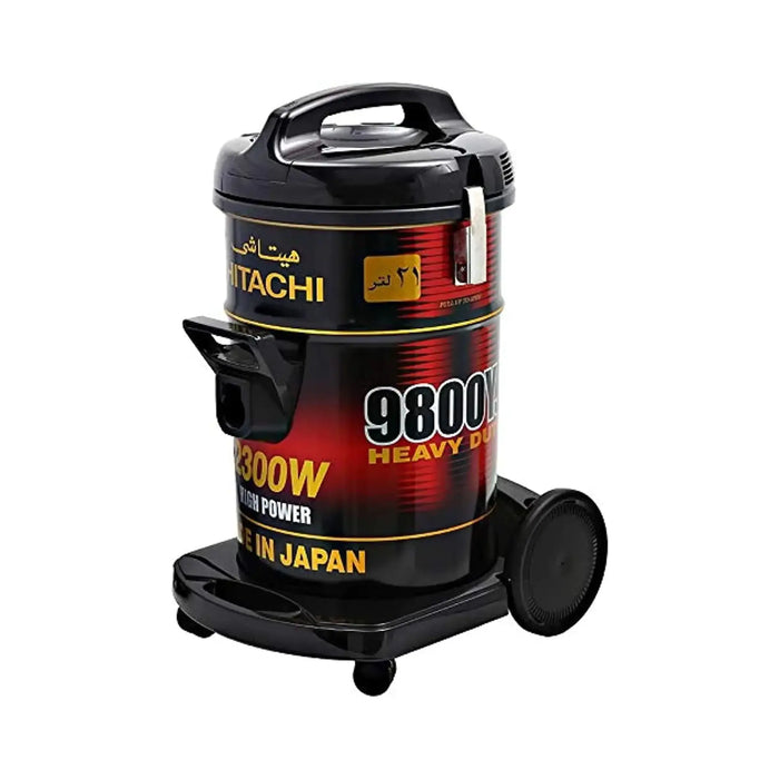 Hitachi Drum Vacuum Cleaner | 21L Capacity | 2500W Motor Power | Blower Function | Multi Angle Head | Red Gold Black | CV-9800MIJ