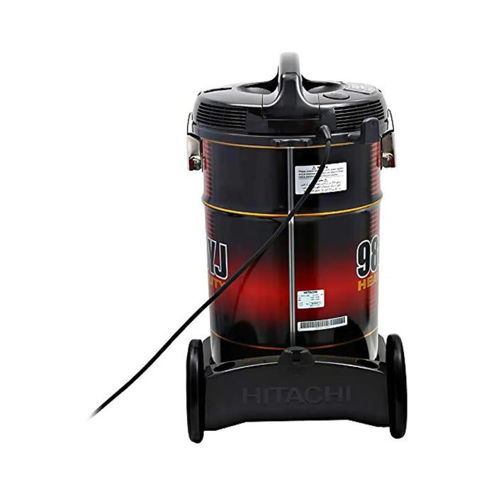 Hitachi Drum Vacuum Cleaner | 21L Capacity | 2500W Motor Power | Blower Function | Multi Angle Head | Red Gold Black | CV-9800MIJ