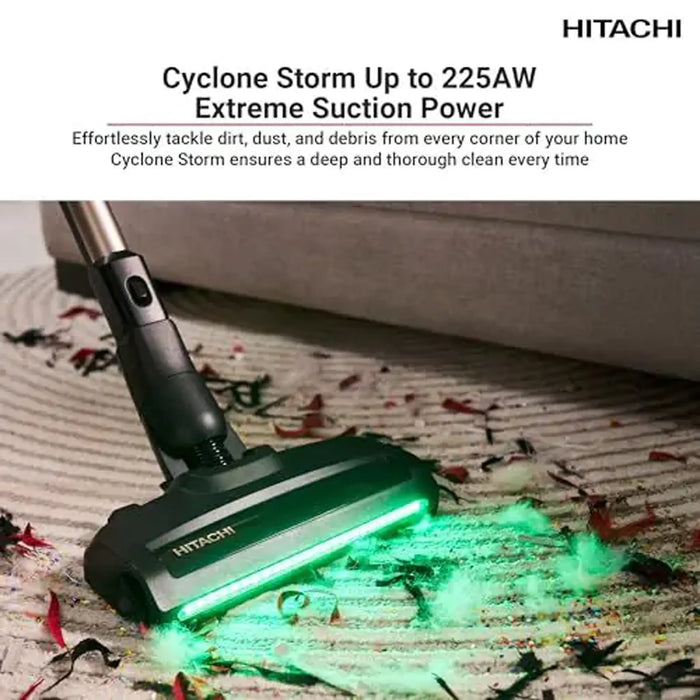 Hitachi Cordless Stick Vacuum Cleaner PV-XHW4PLCGGSA | 225AW Suction Power | Wet & Dry | Self-Cleaning Platform | Champagne Gold | PV-XHW4PLCGGSA