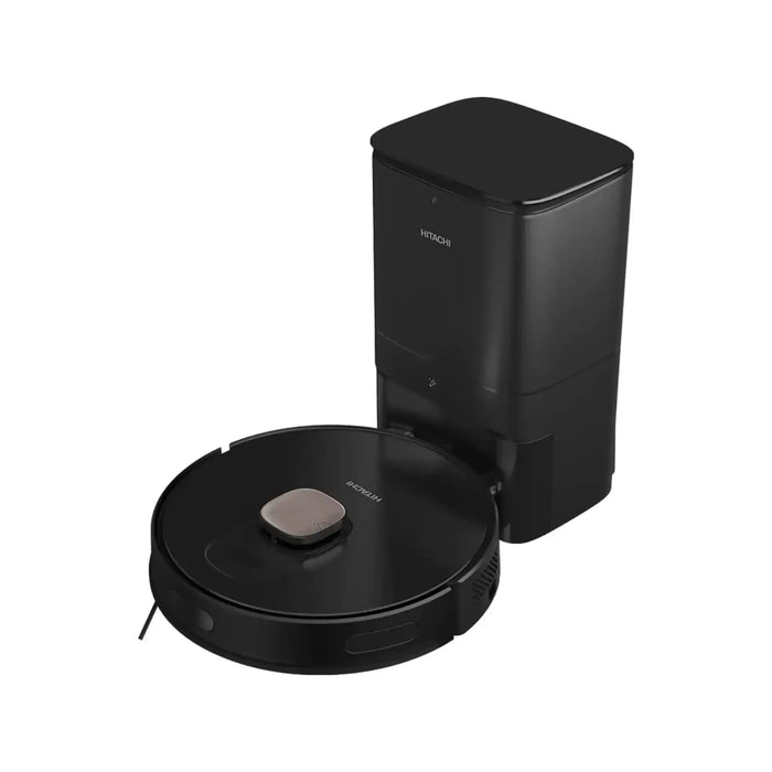 Hitachi Robot Vacuum Cleaner With Auto Dust Disposal System | Cleaning Setting on App | Powerful Suction Power Up to 5000Pa | Battery Life Up to 4 Hours | RVX20DPBKCG
