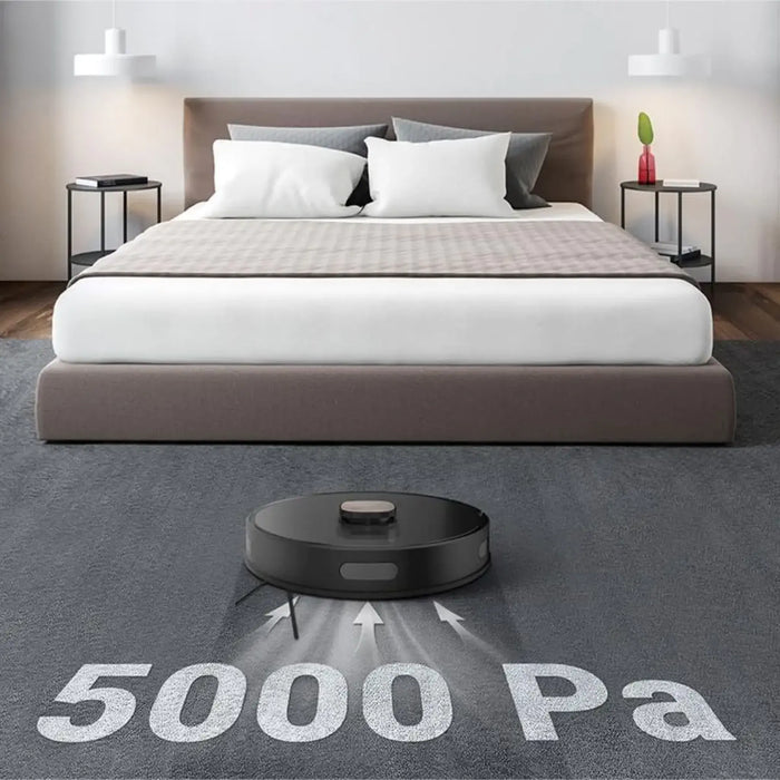 Hitachi Robot Vacuum Cleaner With Auto Dust Disposal System | Cleaning Setting on App | Powerful Suction Power Up to 5000Pa | Battery Life Up to 4 Hours | RVX20DPBKCG