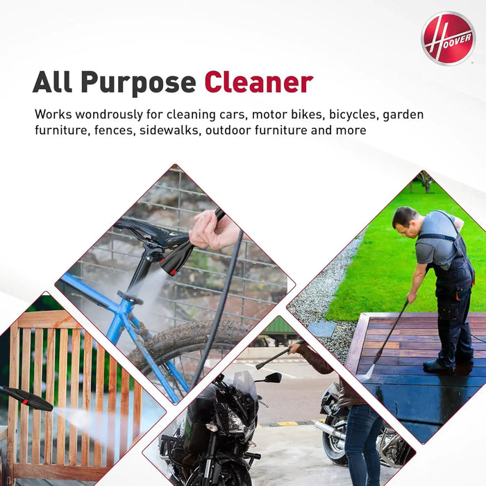 Hoover Pressure Washer 2200W 140 Bar | 450 l/hr Max Flow Rate | 5m Cable | 3m Hose | Wheeled Design | HPW-M2214