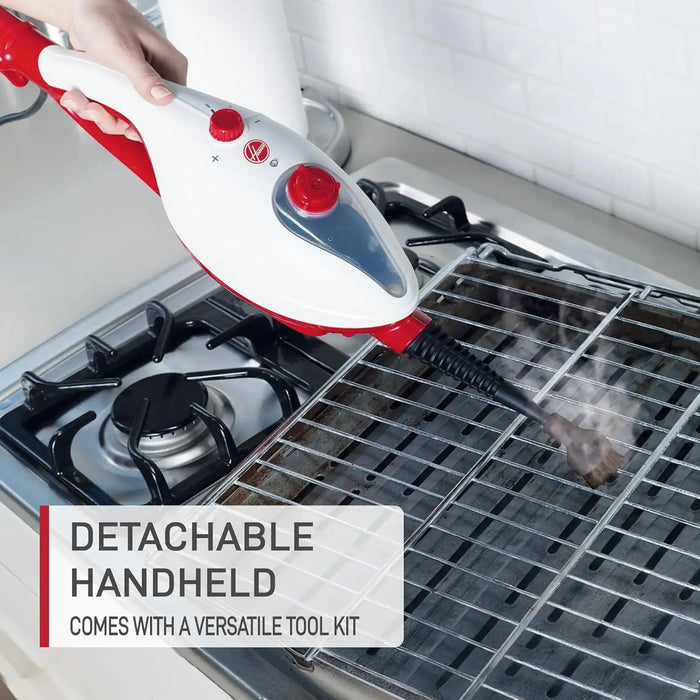 Hoover 5 In 1 Steam Mop | 1300W Power | 0.7L Water Tank | Variable Steam Control | Lightweight Design | White/Red | HS84-SM2-ME