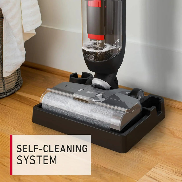Hoover Streamline Hardfloor Cleaner  | Wet & Dry Hard Floor Stick Vacuum Cleaner | 340W | 0.42L Clean Water Tank | Dual Tank Technology | Self-Cleaning System | LCD Display | Black/Grey | CDHF-SLME