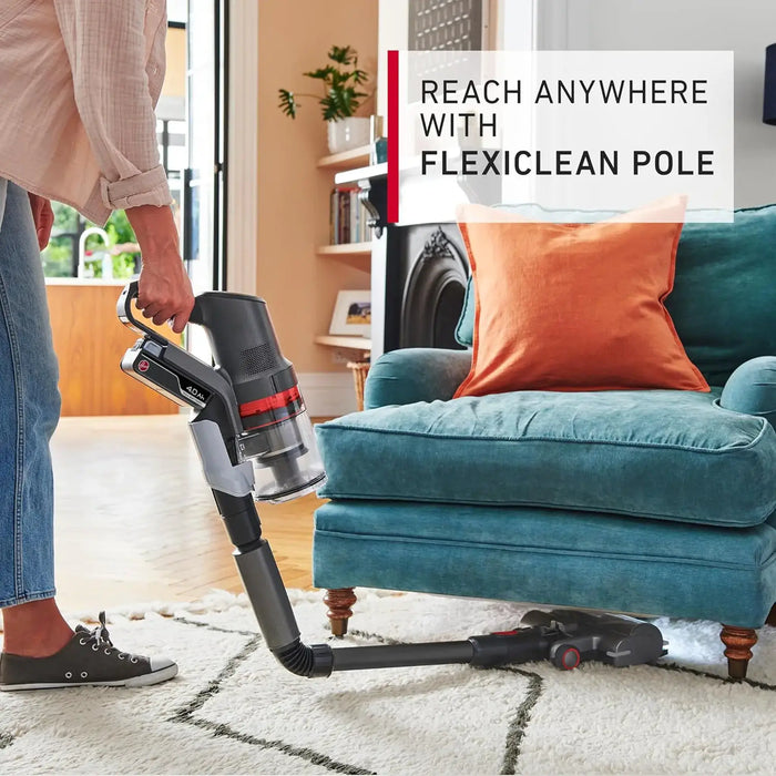 Hoover HomePro Plus Cordless Vacuum Cleaner | 0.7L Capacity | Up To 45 Minutes Runtime | HairWrap Resist | FlexiClean Pole | Graphite & Red | CLSV-HPMA