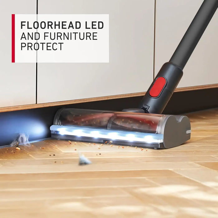 Hoover HomePro Plus Cordless Vacuum Cleaner | 0.7L Capacity | Up To 45 Minutes Runtime | HairWrap Resist | FlexiClean Pole | Graphite & Red | CLSV-HPMA