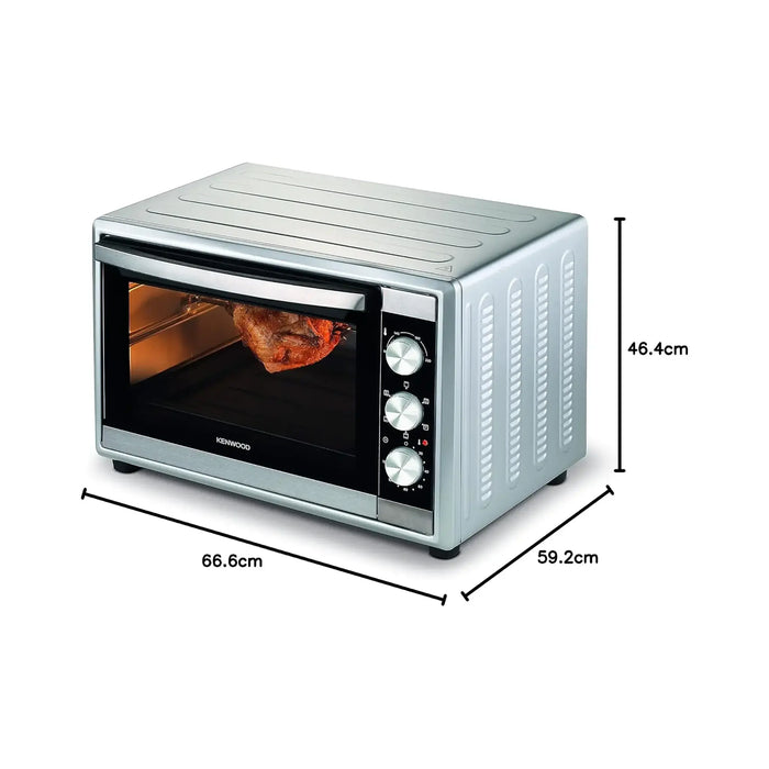 Kenwood Electric Oven 70L Silver | 70L Capacity | 2200W | Convection & Rotisserie | Double Glass Door | Silver | MOM70-000SS