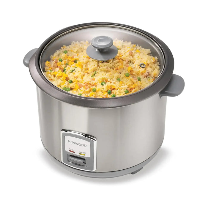 Kenwood Rice Cooker With Steamer 2.8L | 16 Cup Capacity | 1000W Power | Non-Stick Removable Bowl | Glass Lid | Stainless Steel | RCM71-000SS