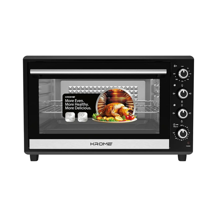 Krome 150L Electric Oven With Rotisserie & Convection | 150L Capacity | Convection Fan | Rotisserie Function | Double Glass Door | Stainless Steel Heating Elements | KR-EO120RC