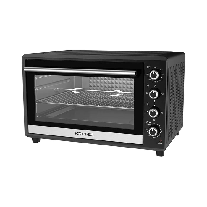 Krome 150L Electric Oven With Rotisserie & Convection | 150L Capacity | Convection Fan | Rotisserie Function | Double Glass Door | Stainless Steel Heating Elements | KR-EO120RC