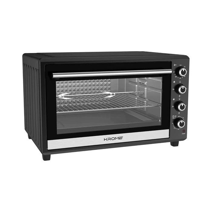 Krome 150L Electric Oven With Rotisserie & Convection | 150L Capacity | Convection Fan | Rotisserie Function | Double Glass Door | Stainless Steel Heating Elements | KR-EO120RC