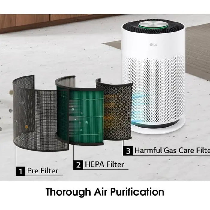 LG PuriCareª 360û Air Purifier, 675ft_ HEPA