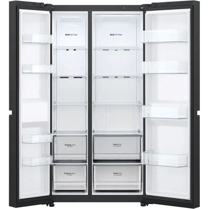 LG Gross 650L Net 464L Side by Side Refrigerator | Wi-Fi Convertible | Door Cooling | Premium Glass Door | GR-B267DBM3