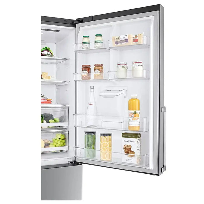 LG 446 Liter LG New Bottom Mount Refrigerator| Inverter Compressor| Multi AirFlow| Smart Diagnosisª| Platinum Silver|GR-F589BLCM