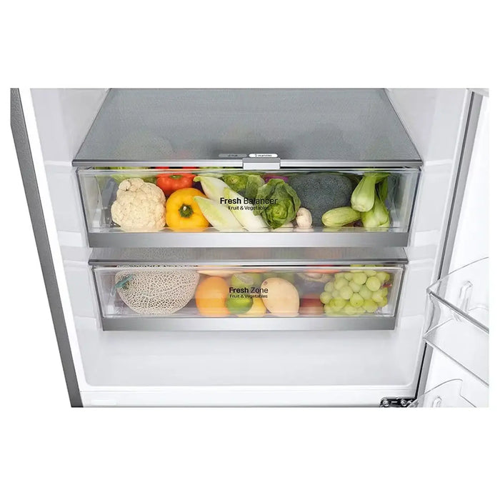 LG 446 Liter LG New Bottom Mount Refrigerator| Inverter Compressor| Multi AirFlow| Smart Diagnosisª| Platinum Silver|GR-F589BLCM
