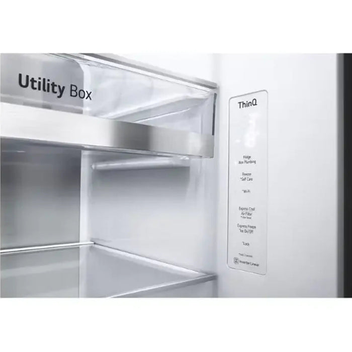 LG Instaviewª Side By Side 617 Litres Refrigerator| UV Nanoª| Linear Coolingª| ThinQª| Matte Black Color