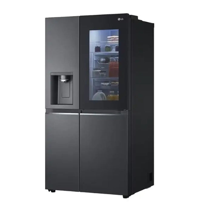 LG Instaviewª Side By Side 617 Litres Refrigerator| UV Nanoª| Linear Coolingª| ThinQª| Matte Black Color