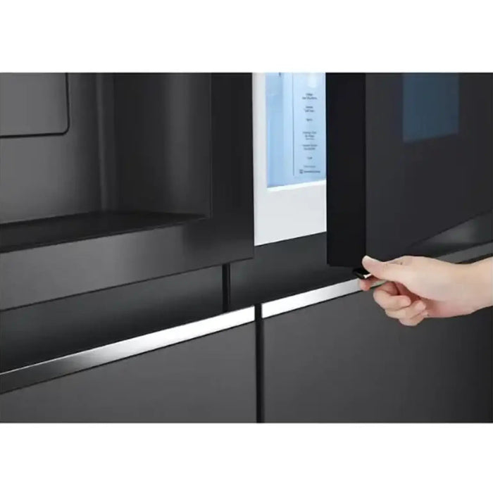 LG Instaviewª Side By Side 617 Litres Refrigerator| UV Nanoª| Linear Coolingª| ThinQª| Matte Black Color
