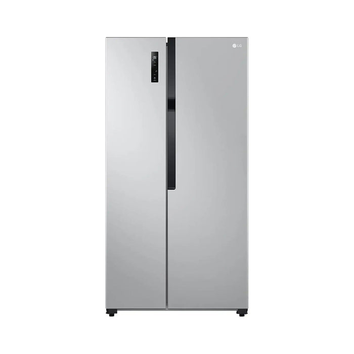 LG 509 Liter Side-by-Side Refrigerator| Inverter Compressor| Silver|335L Fridge| 174L Freezer| Multi Air Flow| Tempered Glass Shelves |LED Display|GRFB587PQAM