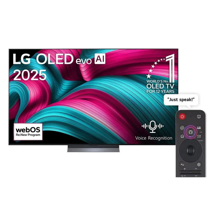 LG 48 Inch C5 Evo AI OLED 4K Smart TV 2025 | Alpha 9 AI Processor Gen8 | 144Hz VRR - 0.1ms Pixel Response Time | AI Magic Remote | Dolby Atmos | Black | OLED48C56LA-AMAG