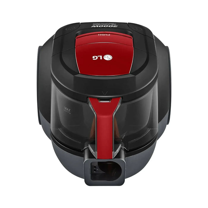 LG Bagless Vacuum Cleaner | 1.3 Liter Dust Capacity | Long Lasting Suction Power | 2000 Watt | Hepa 11 Filter | Telescopic Pipe | Ellipse Cyclone System | Black With Red Finish | VC5420NNTR