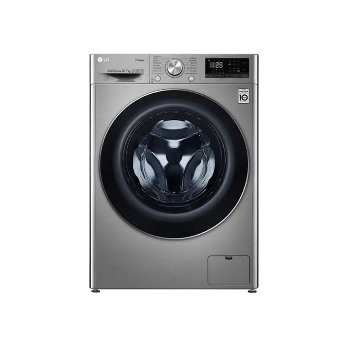 LG 10 Kg Wash| 7 Kg Dry 1400 Rpm Front Load Washer Dryer | Silver |F4V5RGP2T