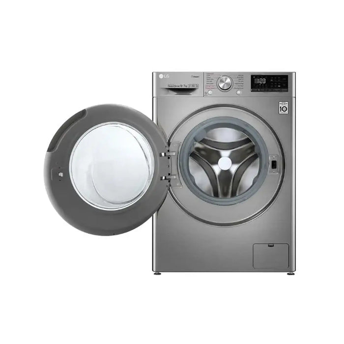 LG 10 Kg Wash| 7 Kg Dry 1400 Rpm Front Load Washer Dryer | Silver |F4V5RGP2T