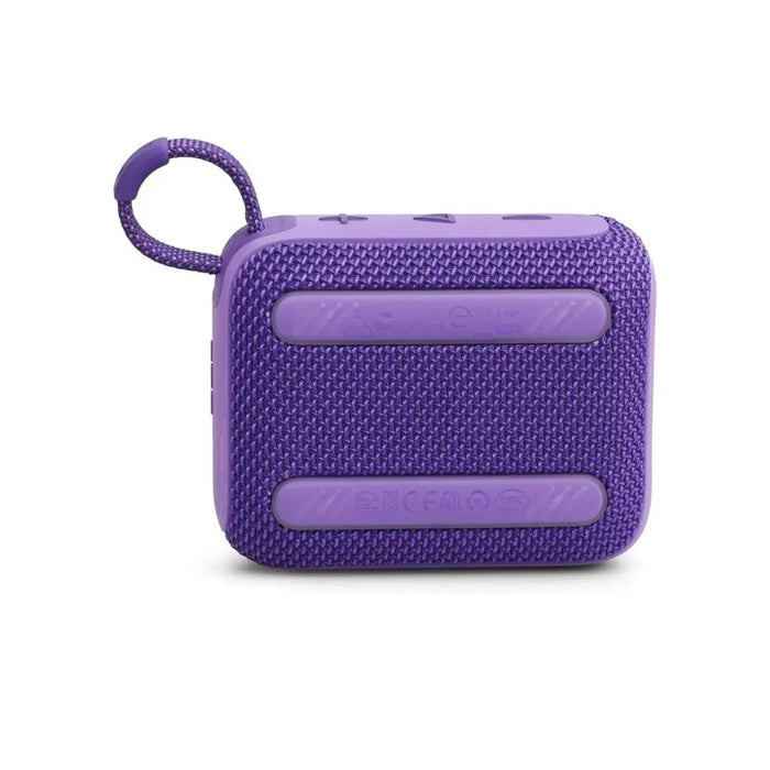 JBL Go 4 | Ultra-portable JBL Pro Sound with punchier bass | Up to 7 hours playtime | Waterproof and dustproof | Purple