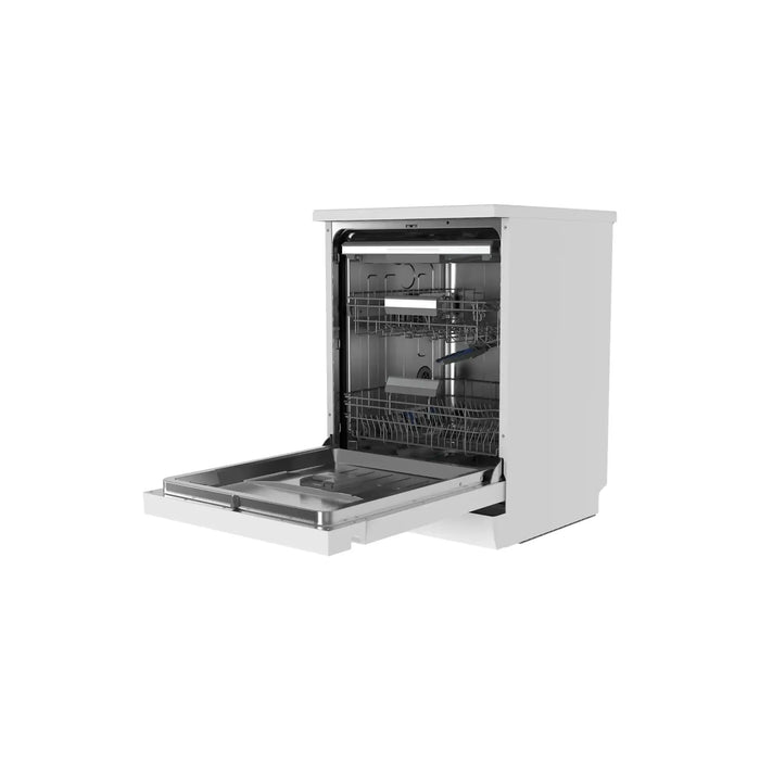 Midea Smart Freestanding Dishwasher | 14 Place Settings | 9 Programs | Wi-Fi | Delay Start | Dual Zone Wash | Silent | High Energy Efficient | Rapid Wash | Child Lock | Ion Dishfresh | White | WQP14-W7633DW