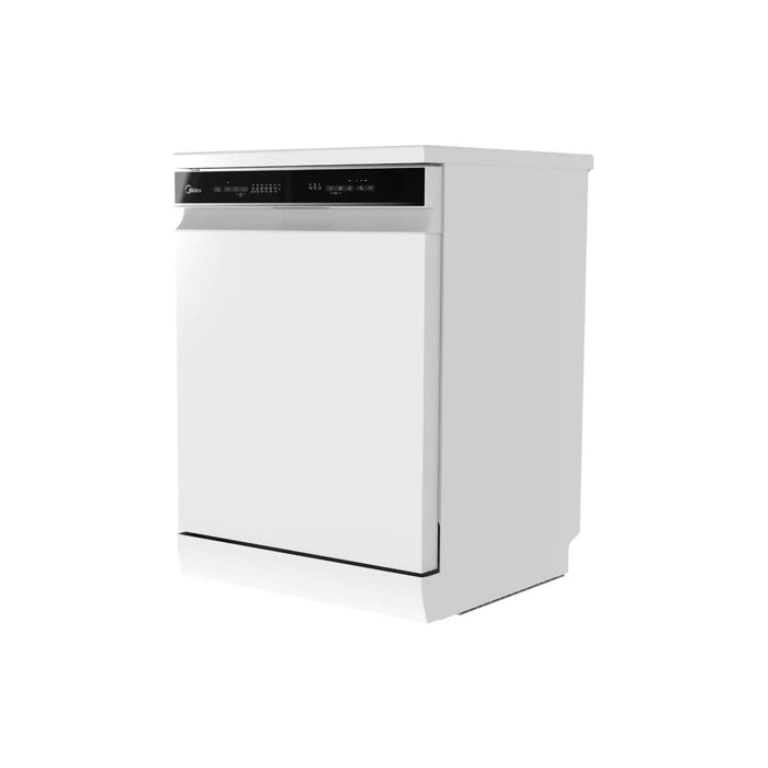 Midea Smart Freestanding Dishwasher | 14 Place Settings | 9 Programs | Wi-Fi | Delay Start | Dual Zone Wash | Silent | High Energy Efficient | Rapid Wash | Child Lock | Ion Dishfresh | White | WQP14-W7633DW