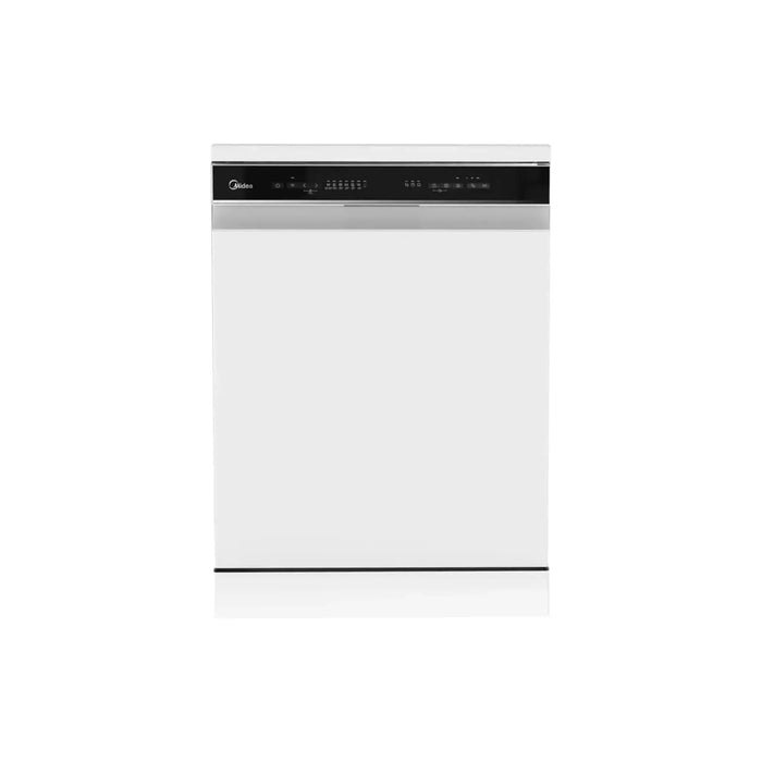 Midea Smart Freestanding Dishwasher | 14 Place Settings | 9 Programs | Wi-Fi | Delay Start | Dual Zone Wash | Silent | High Energy Efficient | Rapid Wash | Child Lock | Ion Dishfresh | White | WQP14-W7633DW